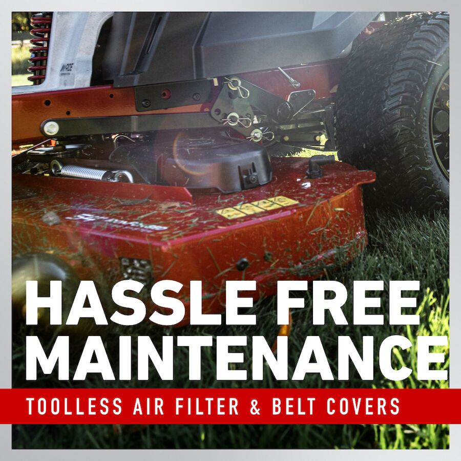 Toolless maintenance access on the Toro TimeCutter